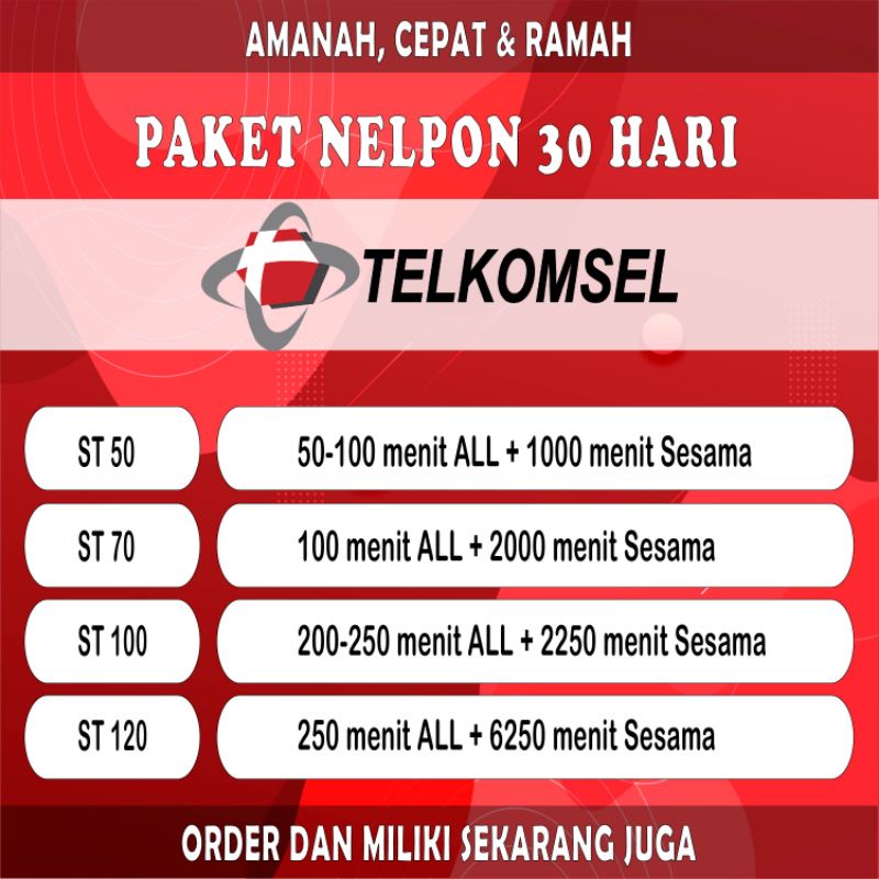 Paket Nelpon Telkomsel 30 Hari