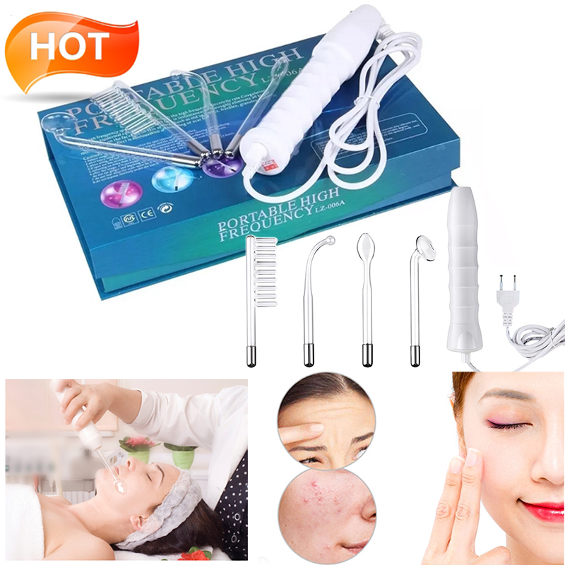 4 in 1 High Frequency Hf Frekuensi Tinggi Alat Facial Portable Skincare Kecantikan Salon Acne Elimination Beauty Instrument