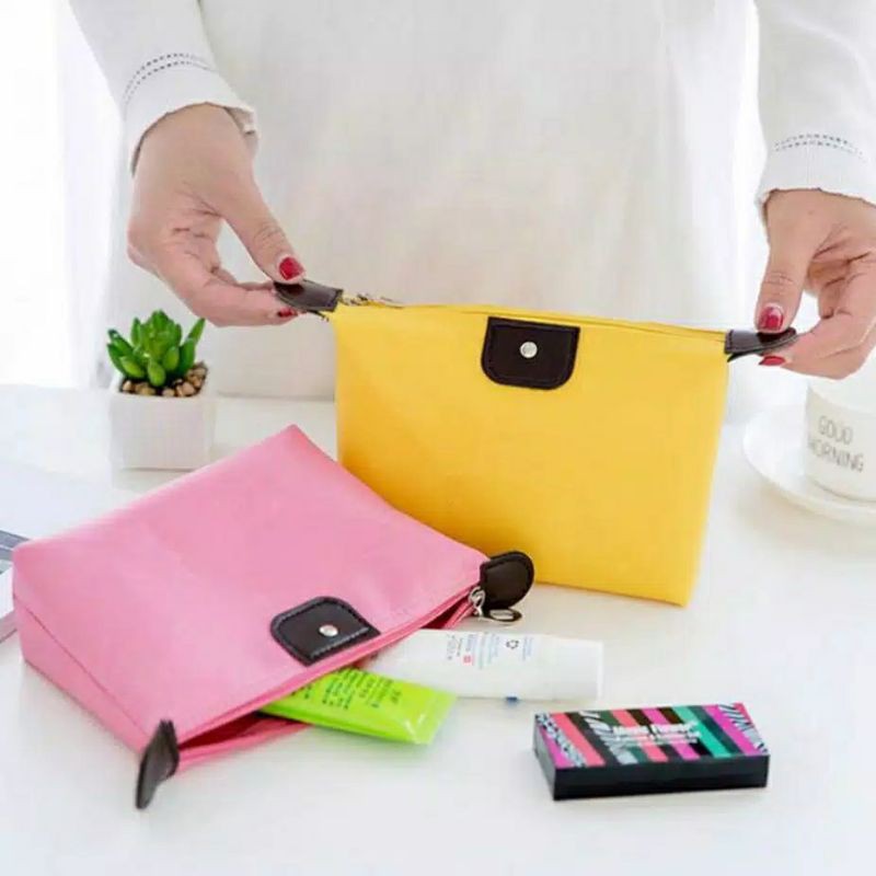 POUCH MAKE UP TERMURAH / TAS KOSMETIK POLOS / POUCH TRAVEL / POUCH MULTIFUNGSI