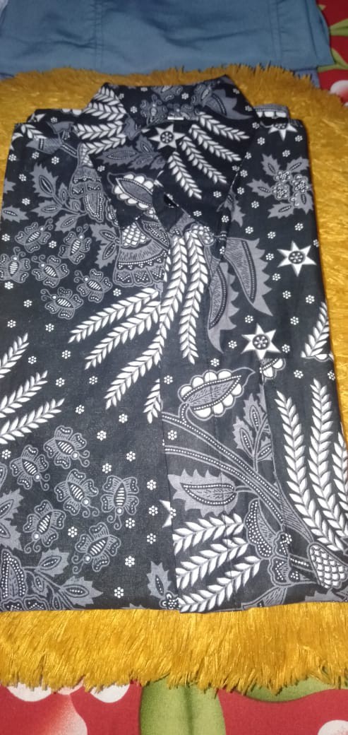 Kemeja Batik Pria Manggar Abu