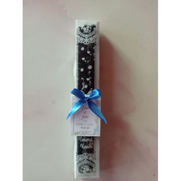 SOUVENIR TASBIH 99 BUTIR KEMAS MIKA+KARTU+PITA, BISA REQUEST TULISAN