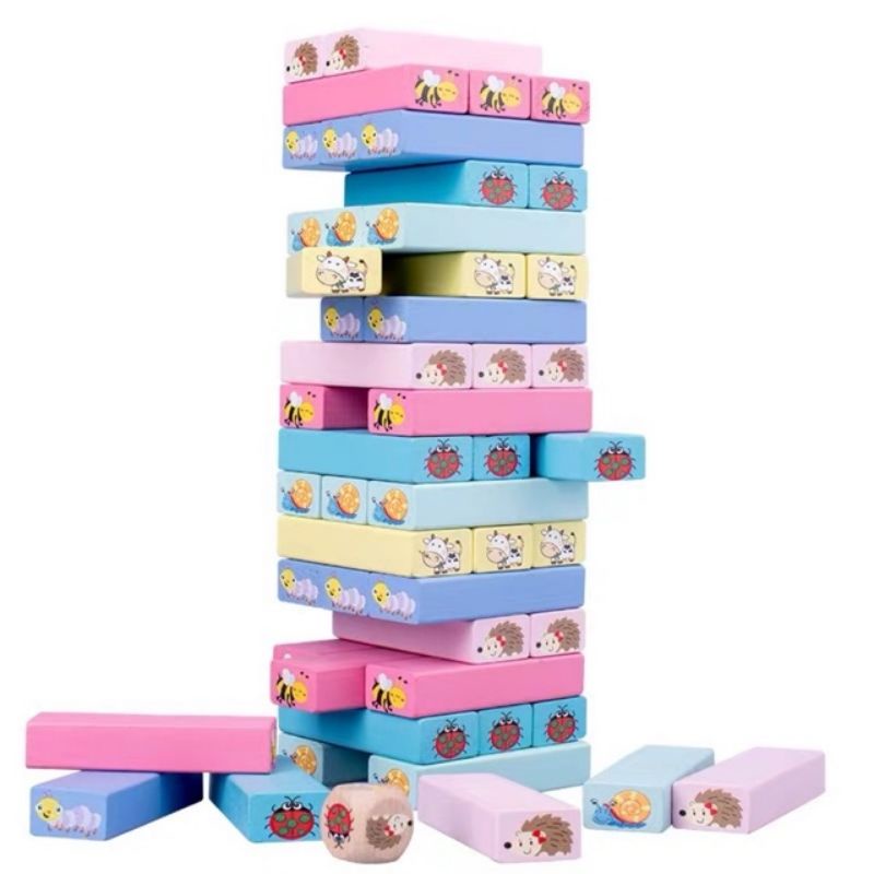 Jenga game - animal wooden stacking games