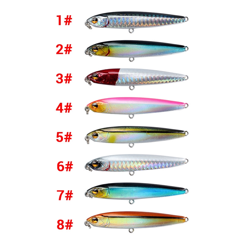 Shengyao 1Pcs Sinking Pencil Minnow Umpan Pancing 14g/18g Swimbait Fishing Lure Ikan Bass Bait Kail Memancing