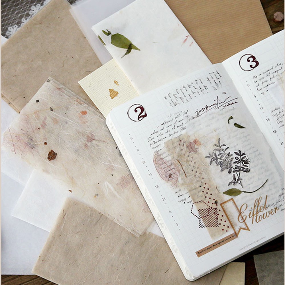 30 Pcs Kertas Tisu Handmade Gaya Vintage Untuk Dekorasi Scrapbook