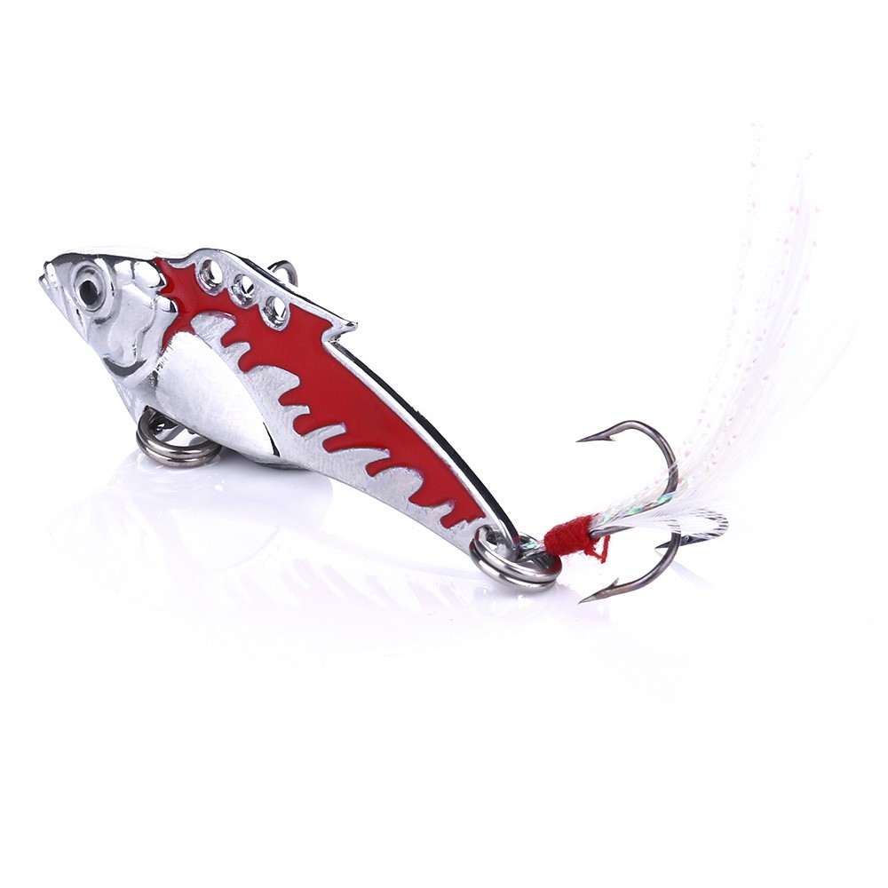 HENGJIA 10pcs 5cm/8.2g VIB umpan pancing  sequin swimbait metal ikan bass bait ikan fishing lure