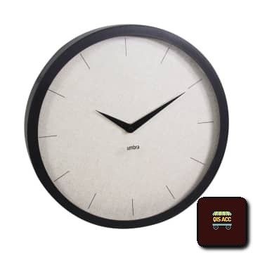 Umbra Jam Dinding 30.4 Cm Earth C - Hitam