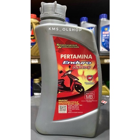 Oli Pertamina Enduro Matic 4T SAE 10W-30 0.8 Liter dan 1 Liter (Asli)