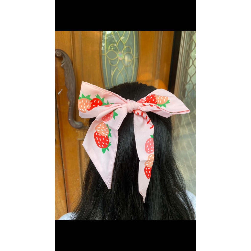 JX 1605 Ikat Rambut Scrunchies - Ikat Rambut Korea - Korean Ribbon - Pita Rambut Style Korea