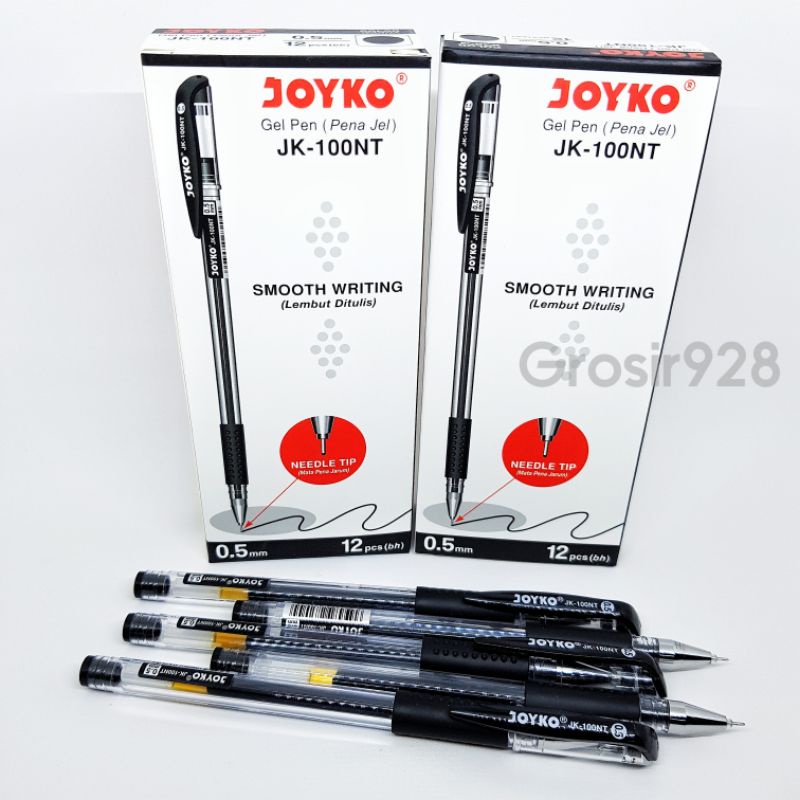 

(Per 12) Gel Pen / Pulpen Gel / Pena Jel Hitam Joyko JK-100NT JK100NT