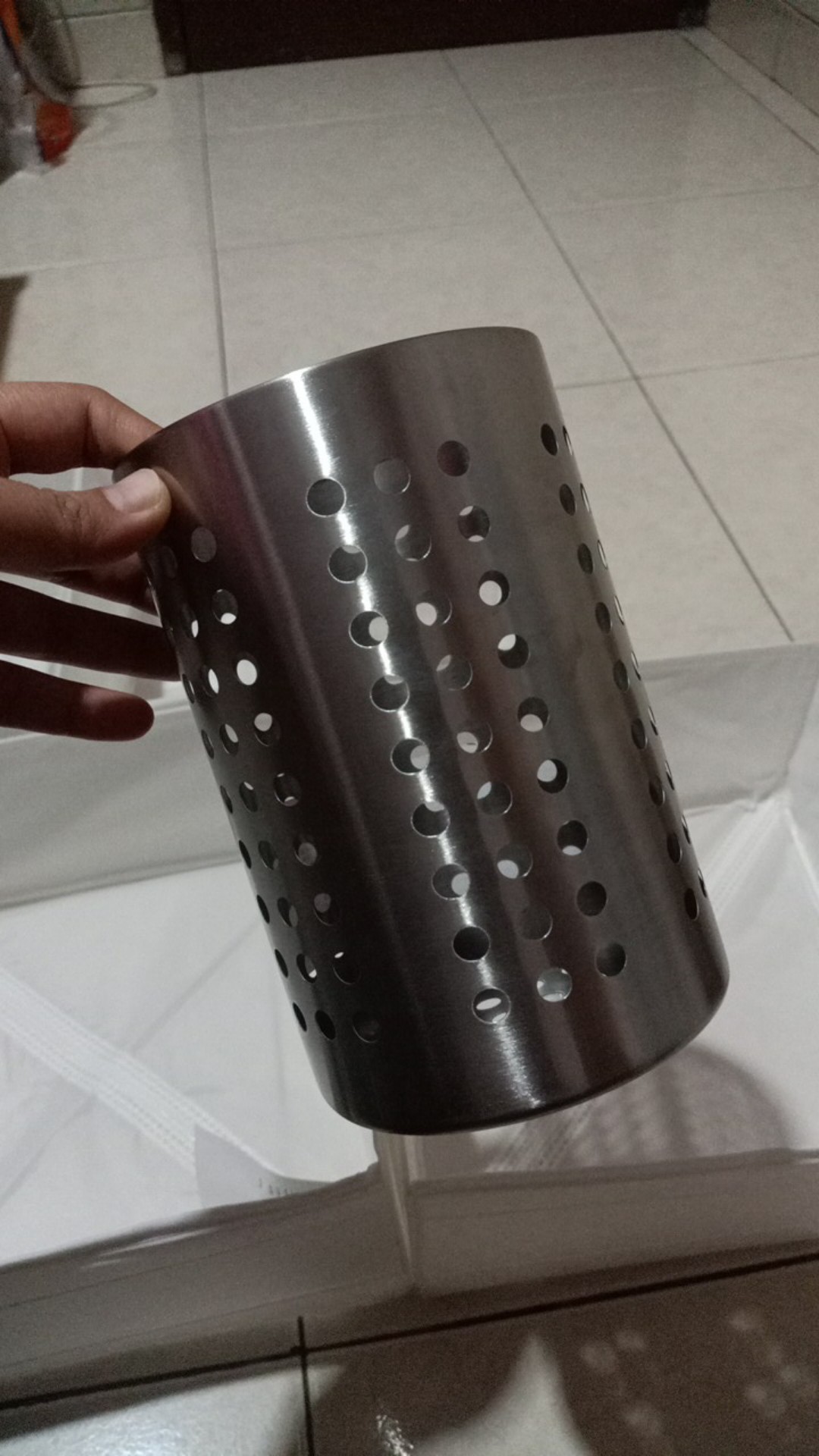 0rdn1ng Tempat Peralatan Dapur, Stainless Steel, 18 Cm