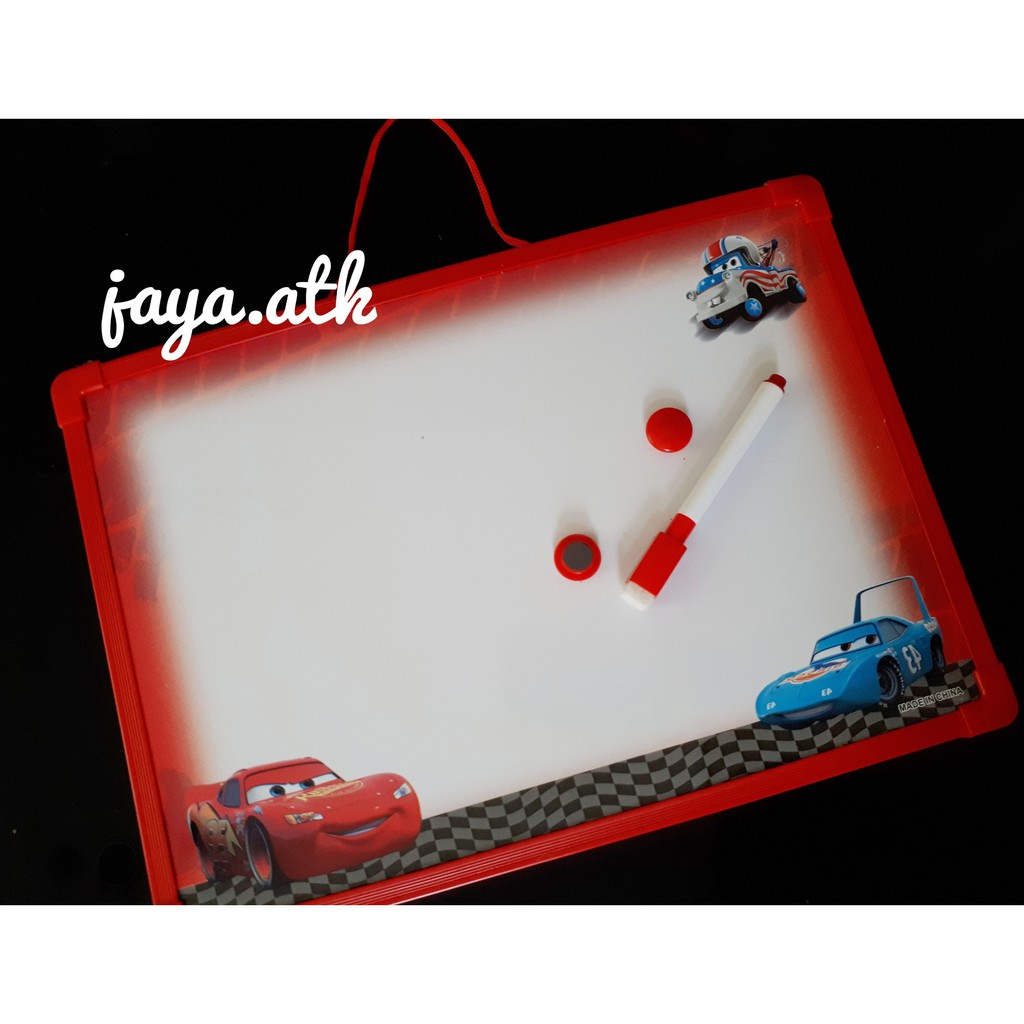 Papan Tulis Anak Karakter + 2pcs Magnet + Spidol + Penghapus