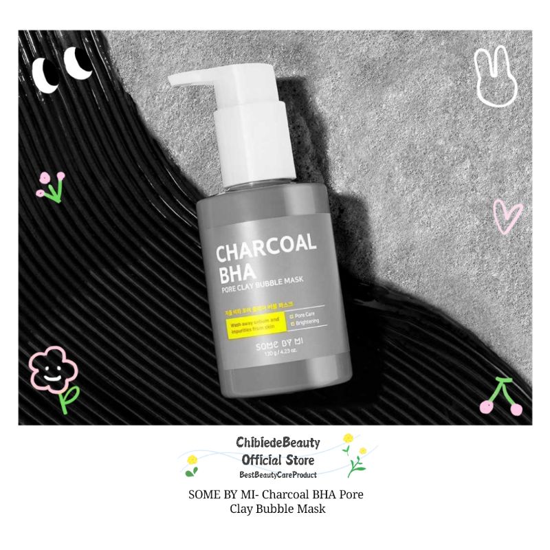 SOME BY MI Charcoal BHA Pore Clay Bubble Mask BPOM ORIGINAL