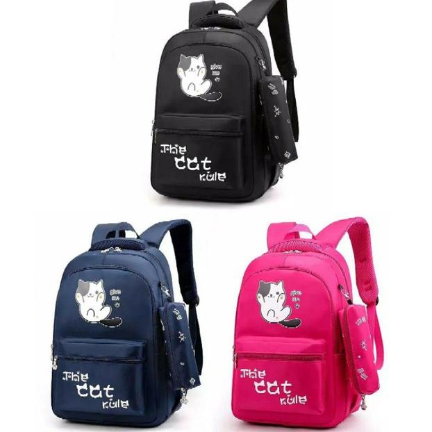 2.2 TEN JUAL.ID Tas Sekolah Anak Perempuan Sekolah Dasar 1-6 Kelas Anak TK SD SMP Tas Ransel Buku An