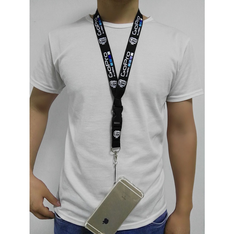 Lanyard Dengan Tombol Pelepas Cepat Tali Leher Untuk Kamera Ponsel Sling Gantungan Kunci ID Card Tali Anti Hilang