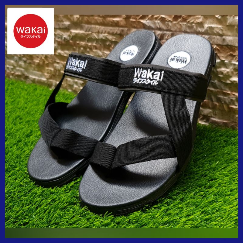 SANDAL WAKAI GUNUNG PRIA DAN WANITA UNISEX COUPLE PROMO / SENDAL DISTRO KASUAL COWOK CEWEK TERLARIS