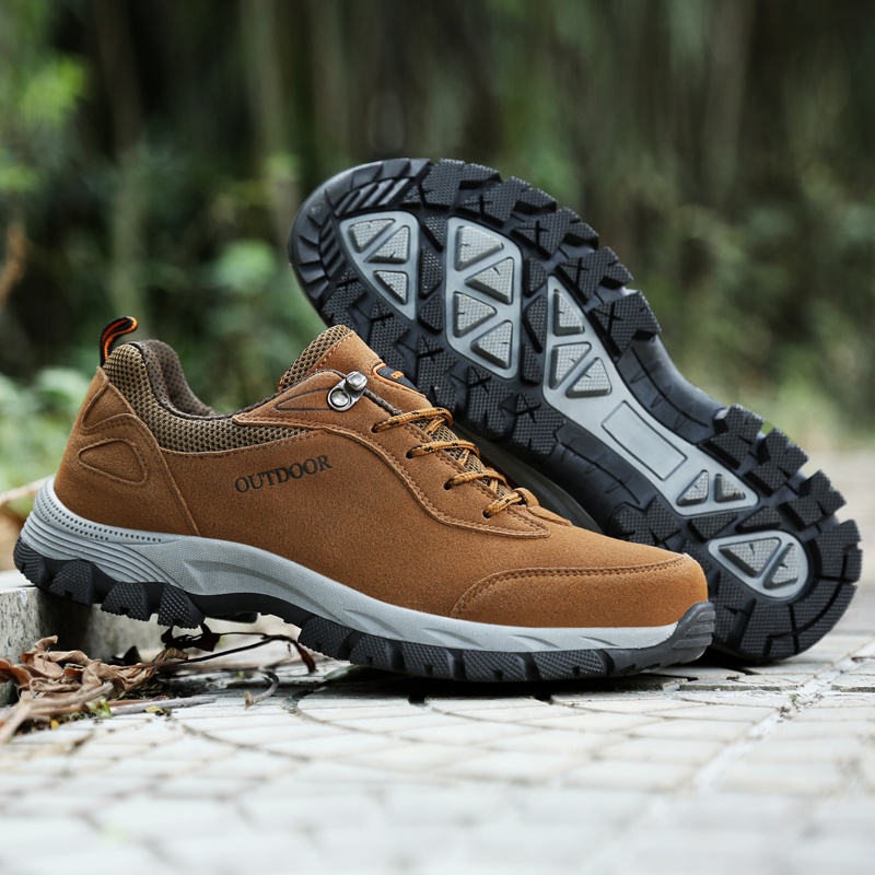 COD Sports Fashion Sepatu Hiking Pria Casual Tali Gunung Outdoor Sepatu Mendaki Anti Slip Cowok Dewasa Anti Slip Touring 193