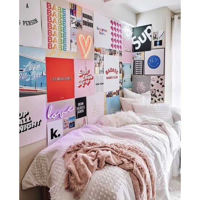 Wallpaper Dinding Kamar Poster Aesthetic Hitam Putih DreamtoMeet
