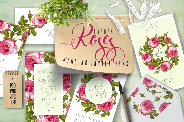 Wedding Invitations Bundle - Photoshop &amp; Illustrator