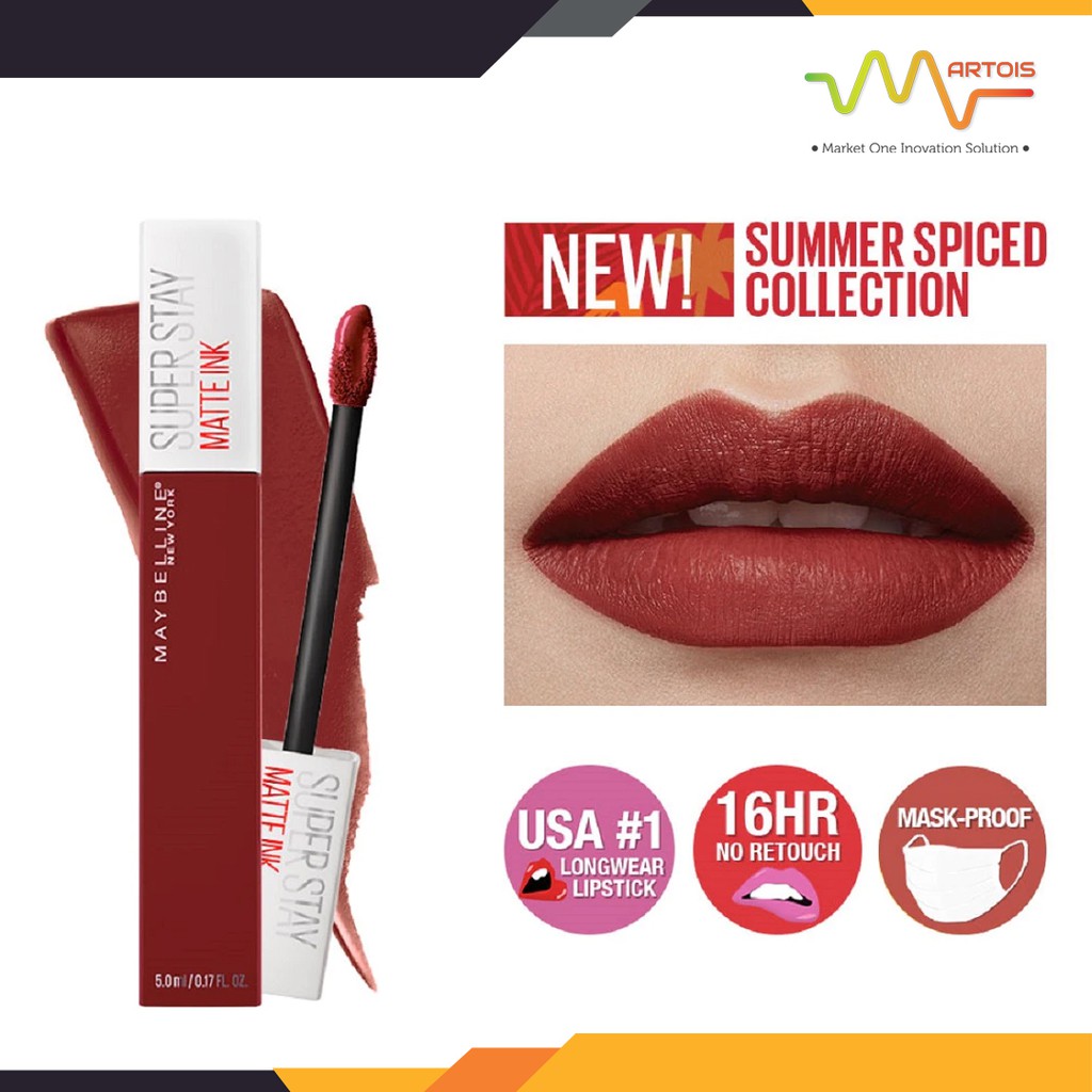 Maybelline Superstay Matte Ink Spiced 355 Shaker (Baru)