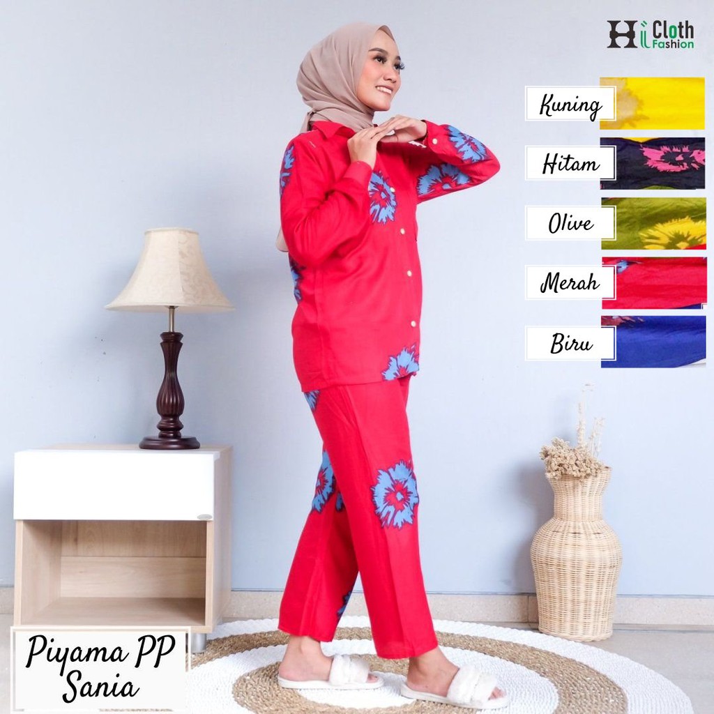 piyama rayon adem | setelan celana panjang