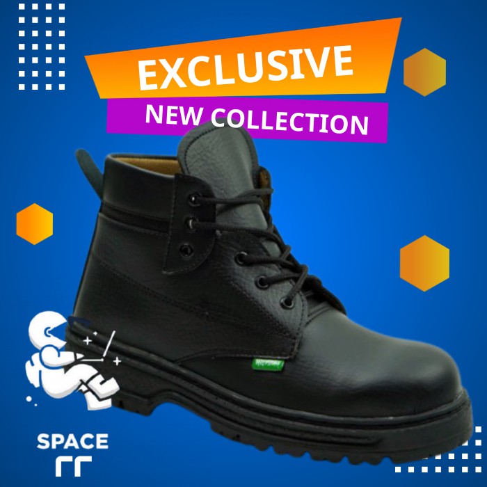 sepatu kulit safety boots sport touring pria cowok cowo murah HIPZO M43
