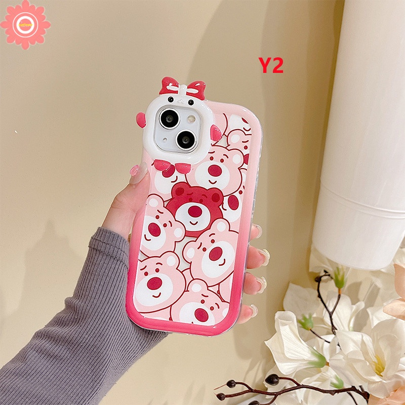 Soft Case Desain Beruang Lotso Strawberry Untuk Vivo Y35 Y22 Y22S Y16 V23E V23 Y02S Y75 Y55 Y91 Y93 Y95 Y51 Y31 Y91C Y20 Y15s Y15A Y50 Y21 Y20 Y21 Y21I Y21 Y21 Y21 Y21I Y21S