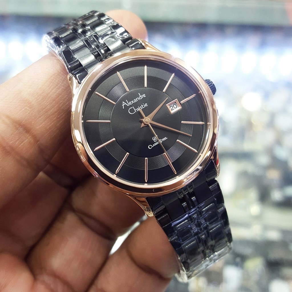 Cuci gudang Alexandre Christie AC8348LD Original Stainless Steel Wanita Berkelas