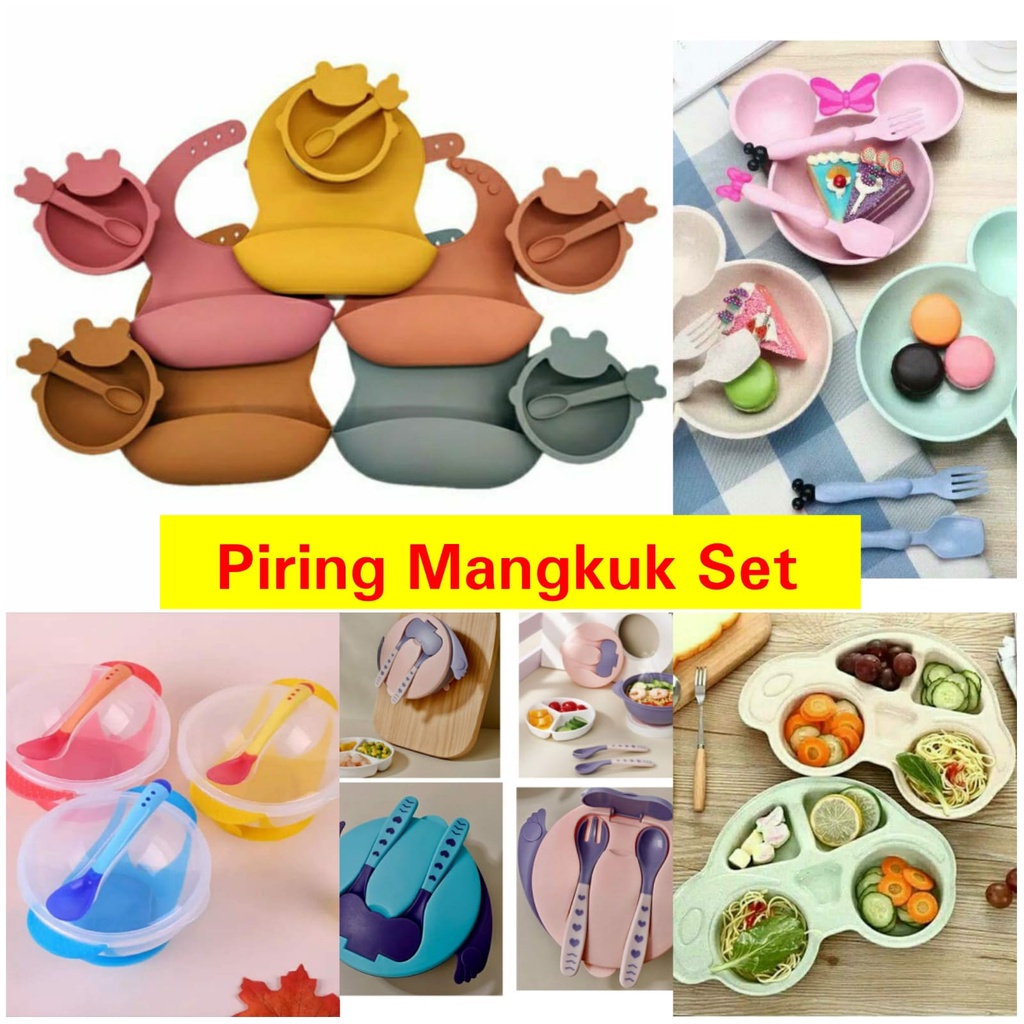 MANGKOK BAYI SET MANGKOK MPASI MANGKOK SUP BAYI MANGKOK SENSOR ANTI PANAS Mangkuk Bayi set tutup sendokSET ALAT MAKAN BAYI SILIKON CELEMEK MANGKUK SENDOK SILICONE SLABER BOWL SPOON SENDOK SET MAKAN BAYI Feeding set makan bayi sugar baby piring set mangkok