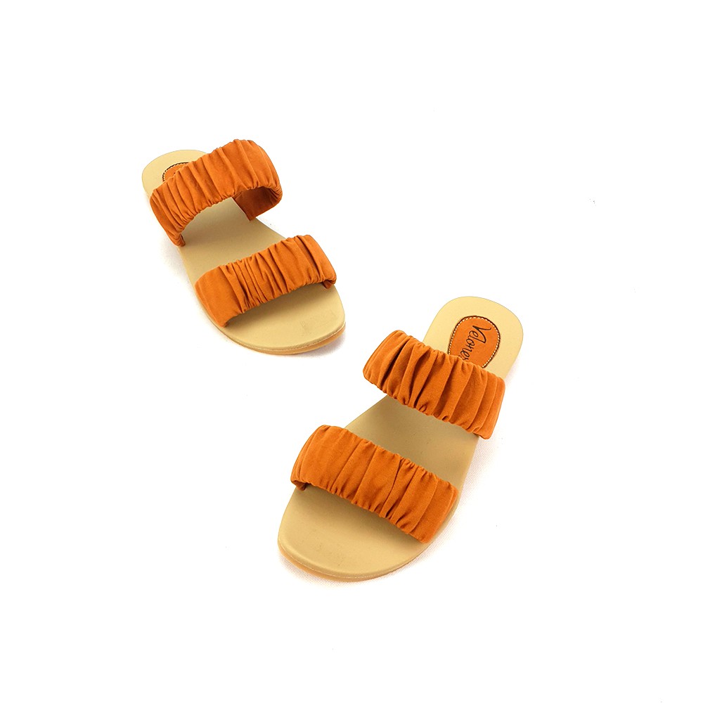 Sandal Kerut Nonslip Wanita Sendal Ruffle Slop Velonesia Emilia Series - Lisa