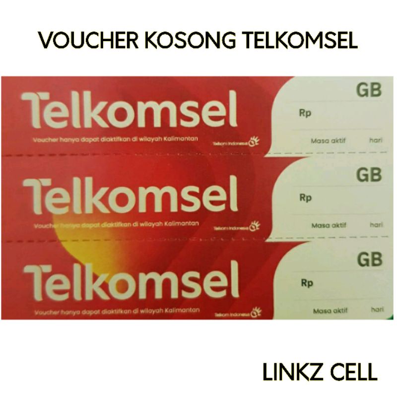 VOUCHER KOSONG TELKOMSEL KALIMANTAN (exp july 2022)