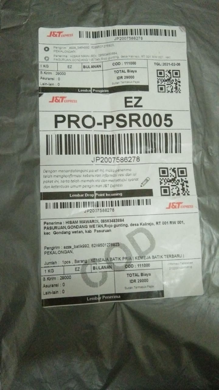 Kemeja Batik Pria Lengan Panjang Size M L Xl Xxl Bswart Batik Hrb026 Kenango Hem Panjang Padi