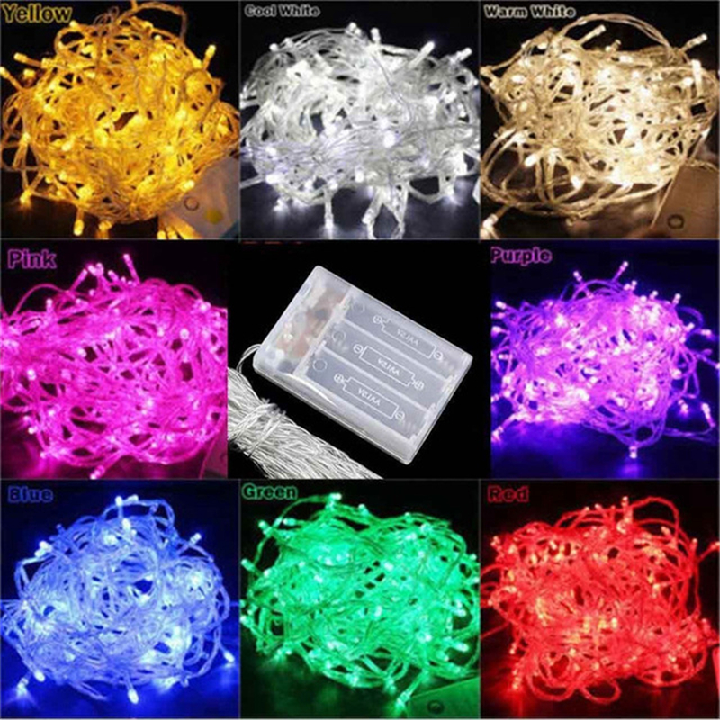 2M/3M/4M/5M/10M LED String Fairy Lights / Battery Waterproof Copper Wire Fairy String Lights /Waterproof Fairy Lights For Christmas Wedding Party Decoration