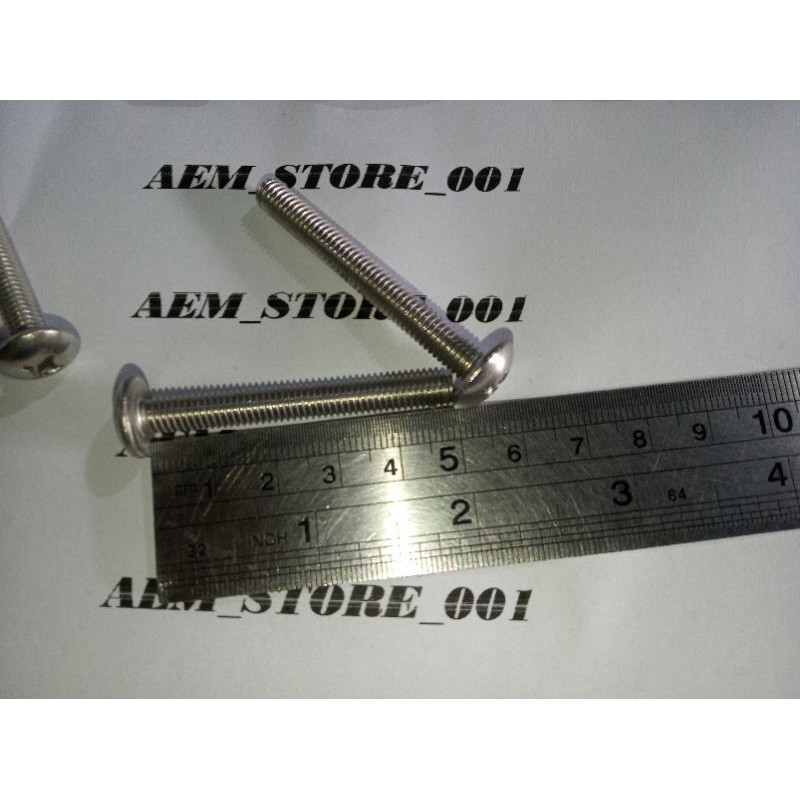 Baut jt M6 x 50 (5cm) stainless 304