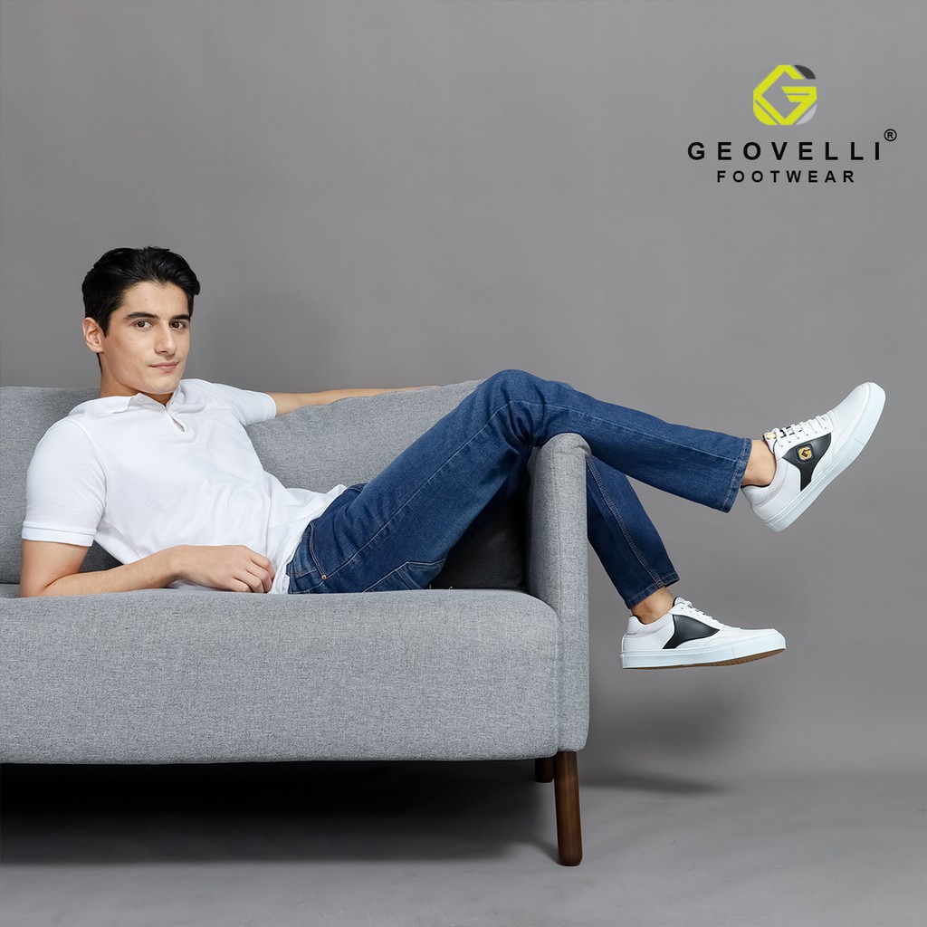GEOVELLI STORE -  Sneakers Pria Sepatu Tali cowok Kasual Sepatu Sneakers Olahraga Sport Brand LOKAL