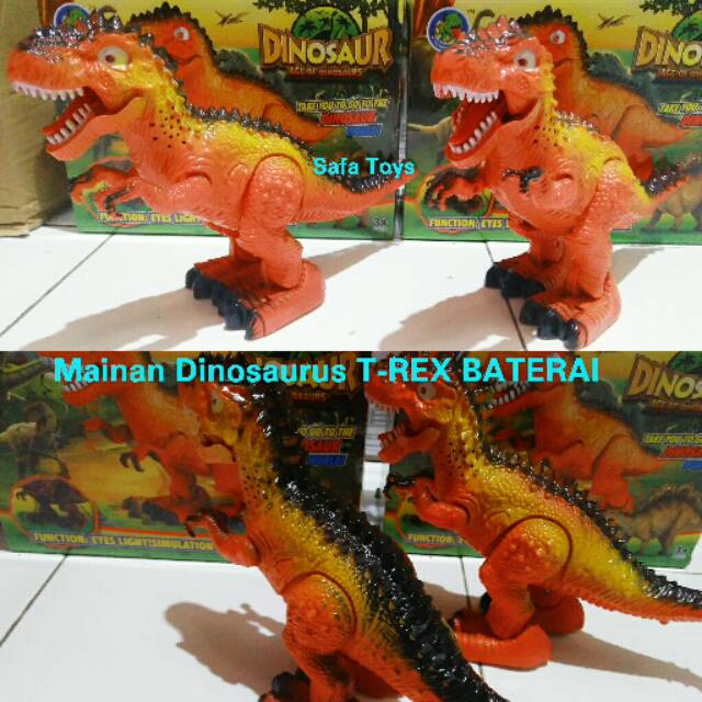 MAINAN DINO SAURUS T_REX EYES LIGHT SIMULATION SOUND FREE 2 baterai