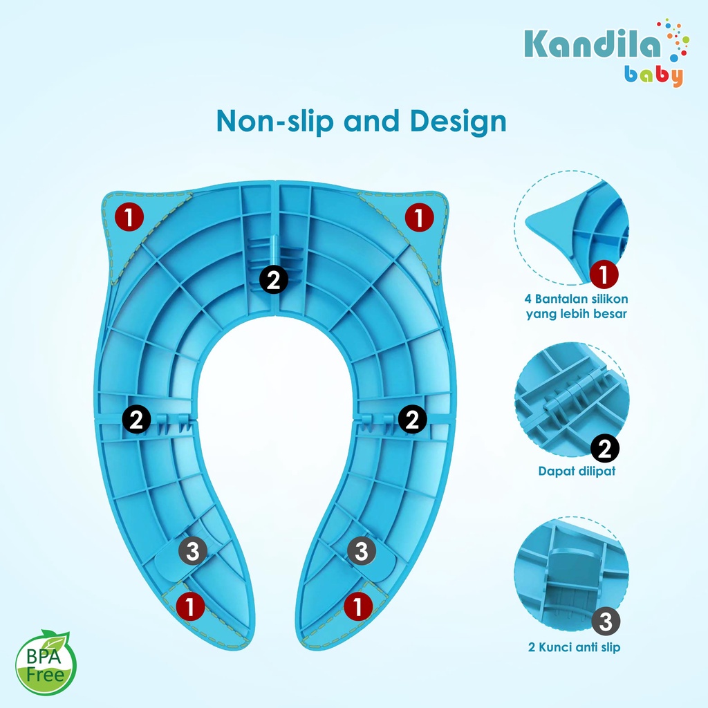 KANDILA BABY FOLDABLE POTTY SEAT / KDL 013 / Alas Toilet Anak