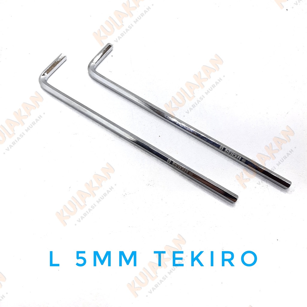 Tekiro Kunci L Eceran Panjang 3mm 4mm 5mm 6mm L Hex Key Long 4 5 6 Satuan Tekiro Asli