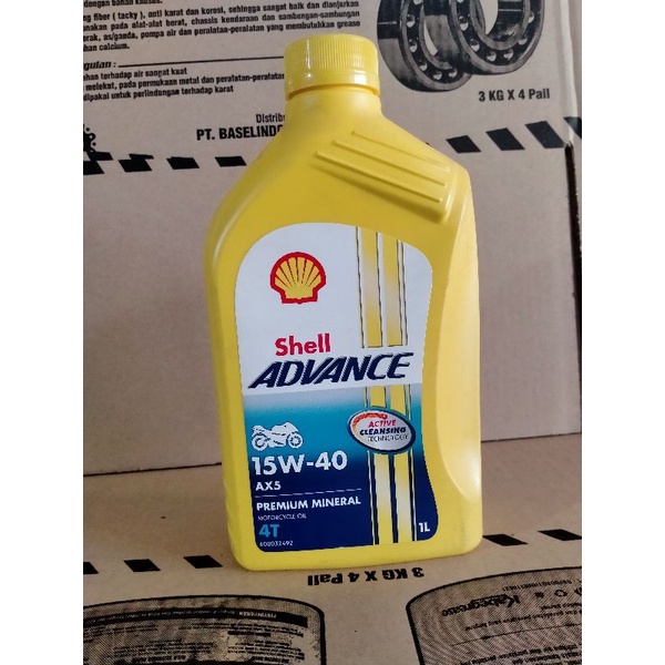 Oli shell ax5 1 LITER 15W-40 advance