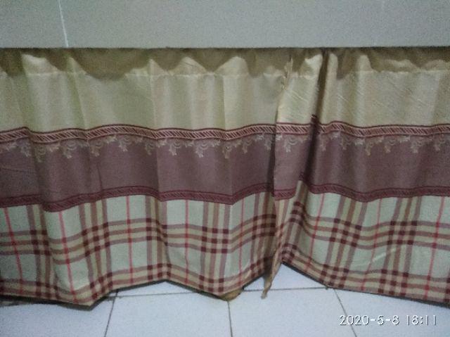 {bayar Di Tempat} Sewlovely91- Gorden / Korden / Hordeng Kolong Dapur Tanpa Poni Hanya Gorden