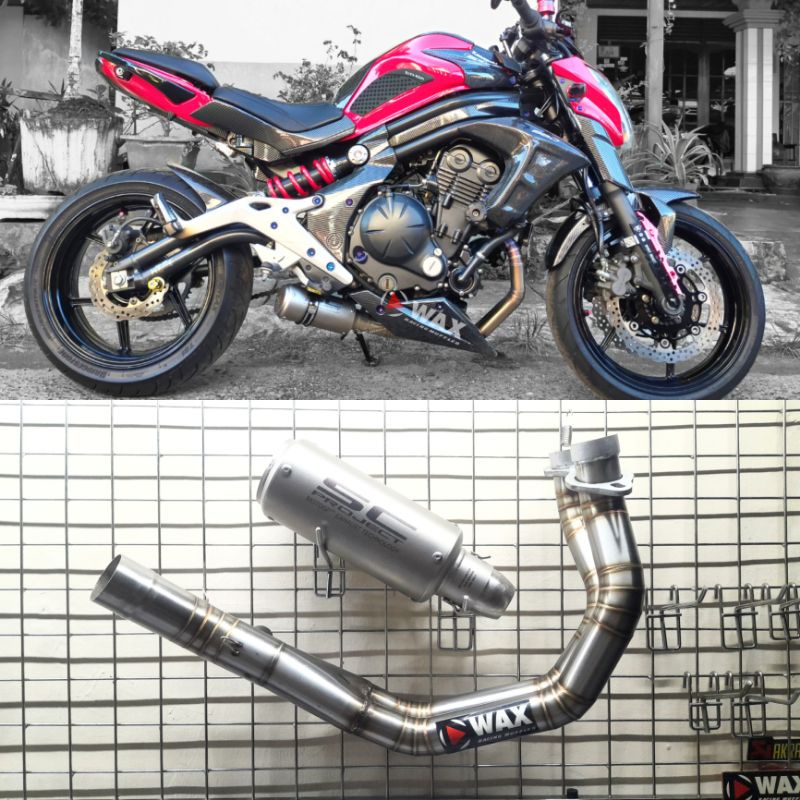 KNALPOT SC PROJECT IMPORT FOR KAWASAKI ER6 ER6N ER6F FULL SYSTEM
