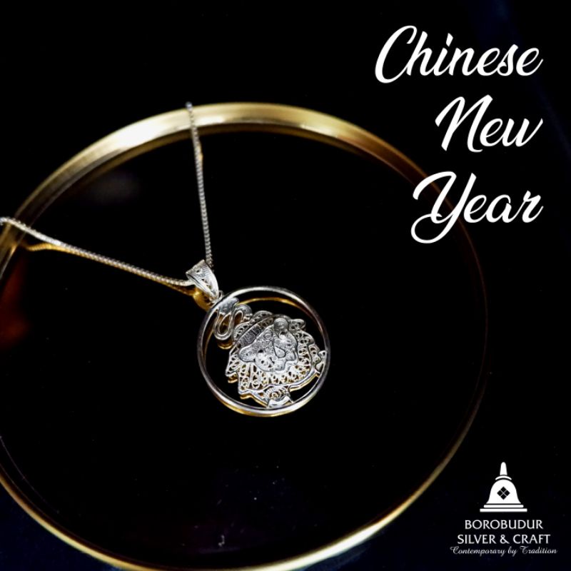 Borobudur Silver - Liontin Shio Macan Perak - Orignal Filigri Silver 925