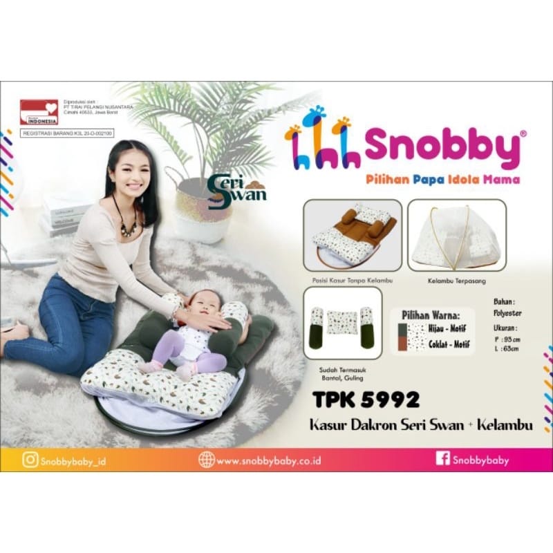 Snobby TPK5992 Kasur Dakron Swan Series + Kelambu