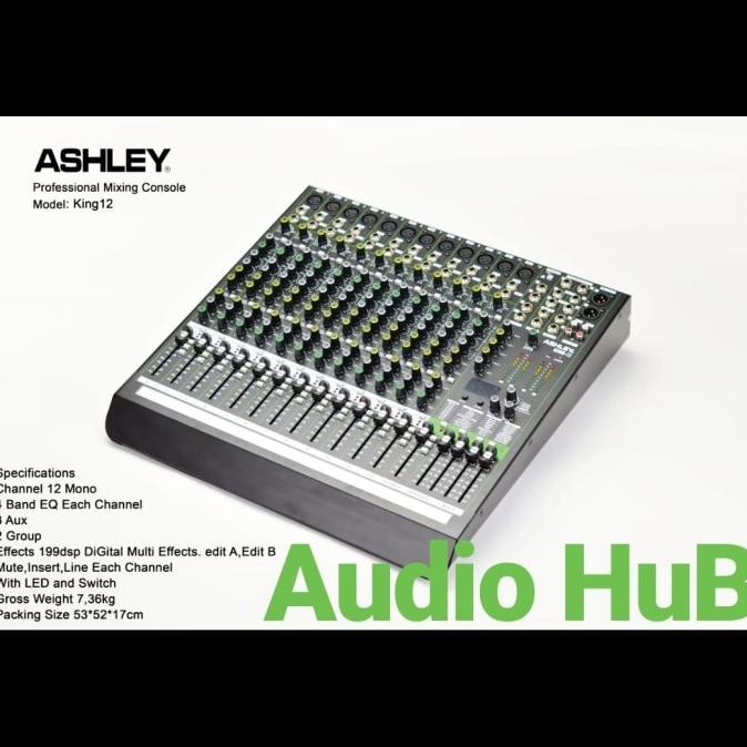 MIXER AUDIO ASHLEY KING 12 CHANNEL KING12 ORIGINAL