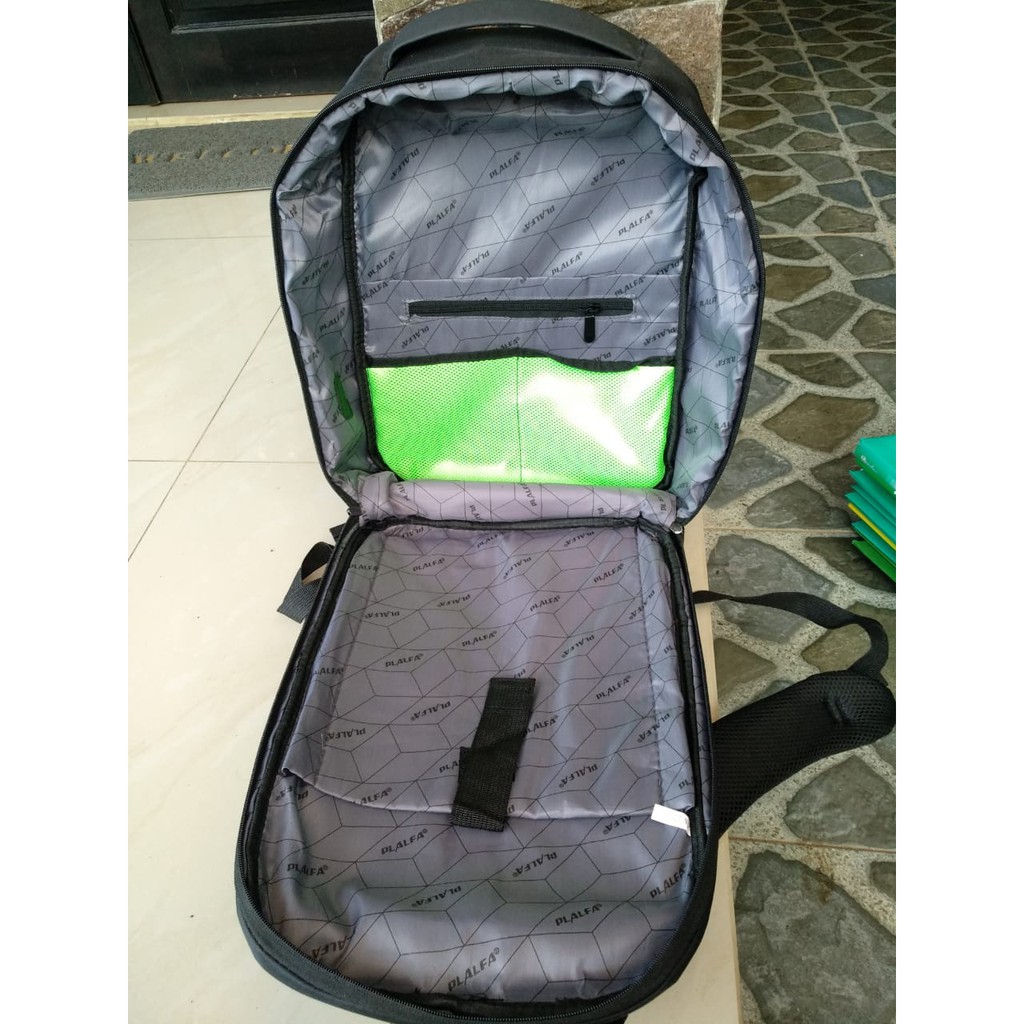 ORIGINAL PL-ALFA Bag Tas Laptop Ransel Anti Theft import Eksklusif Backpack dengan USB Charging