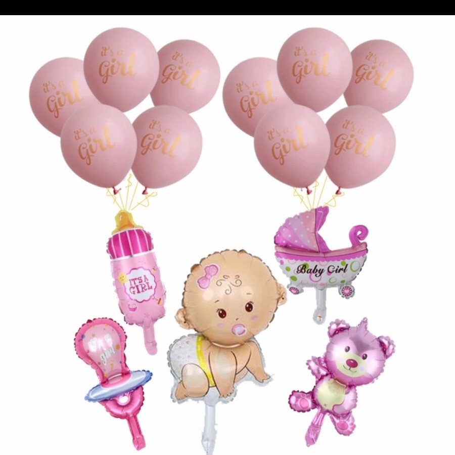 baby gender reveal balloon balon girl and boy