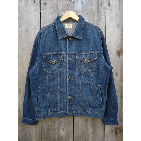 jaket jeans trucker denim size XL second