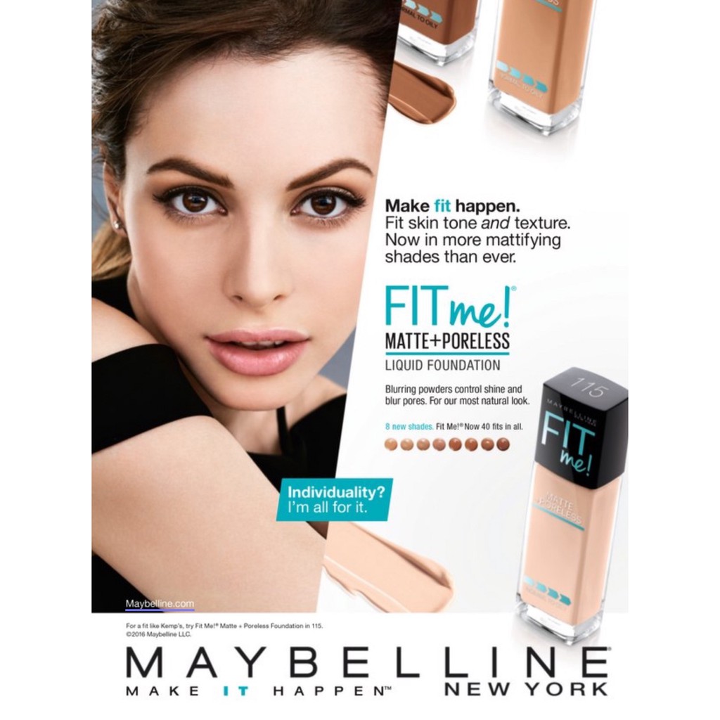 Jual MAYBELLINE FIT ME MATTE + PORELESS FOUNDATION ORIGINAL | Shopee ...