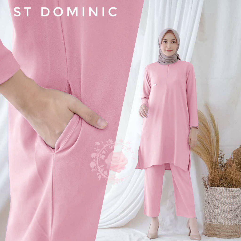 ST DOMINIC / SETELAN FASHION WANITA TERLARIS / PAKAIAN SANTAI / MUSLIM / TERBARU / LENGAN PANJANG