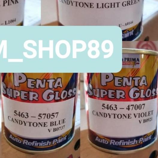 Cat Penta Super Gloss Candytone Merah Kuning Biru Hitam Hijau Ungu Violet Pink Orange ISI 200 GRAM /