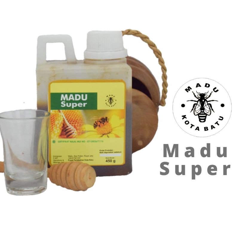 

Madu Asli Murni Super 3 IN 1(madu + Beepollen + royal jelly) Jirigen 450 gr